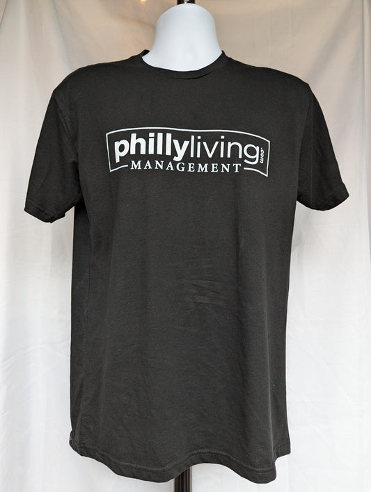 Black Short Sleeved T-shirt (Front - logo; Back - Philly skyline)