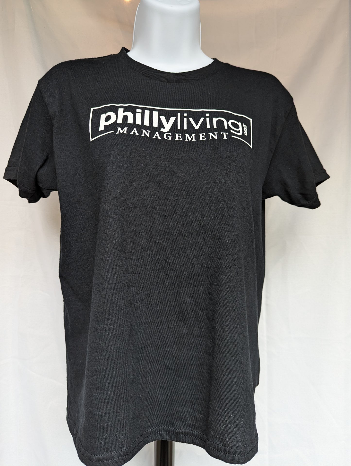 Black Short Sleeved T-shirt (Front - logo; Back - Philly skyline)